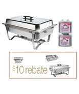 Fast SHIP New Stainless FOLDING CHAFING  Dish Set CHAFER WARMER CATERING... - $870.86 MXN