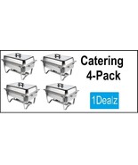 NEW CATERING 4 PACK FOLDING CHAFER CHAFING Dish Sets 8 QT PACK WITH $20 ... - €169,74 EUR