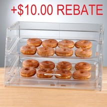 2 Tray Bakery Display Case Front and Rear Doors DONUTS Convenience Store... - $295.32