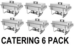 Catering 6 Pack Folding Chafer Chafing Dish Sets 8 Qt Party Pack  Brand New With - $896.98