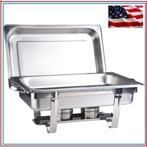New Stackable Chafing  Dish Set. Lowest T Otal P Rice! Chafer Food Warmer  $10 Bk - £99.94 GBP