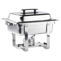 Choice Economy 4 Qt. Half Size Stainless Steel Chafer - $46.13