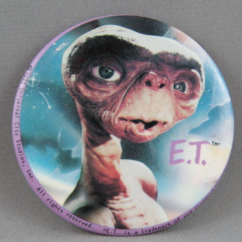 Primary image for E.T. Vintage Movie Pin - From 1982 - Featuing ET Head Shot !! 