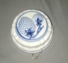 Vintage Hand Painted Delft Blue Ceramic Hanging Kitchen Wall Molds Strawberry - £9.56 GBP