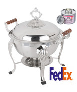 CLASSIC 5QT Stainless Round Chafer Chafing Dish Catering Buffet Warmer r... - $1,770.86 MXN