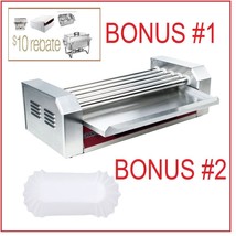 Grand Slam 12 Hot dog Roller Grill w/ DripTray + 500 HOT DOG TRAYS + $10 Rebate - £168.80 GBP