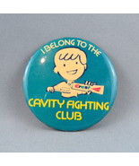 Vintage Crest Promo Pin - Crest Cavitiy Fighting Club - Carton Graphic  - $15.00