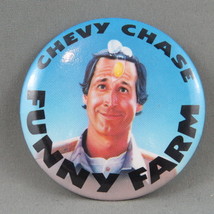 Chevy Chase Movie Promo Pin - Funny Farm the Movie - Cartoon Graphic !! - £14.87 GBP