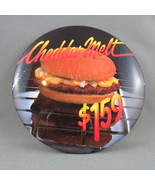 1980s Mc Donald&#39;s Staff Pin - Mc Cheddar Melt  - Sick Neon Graphics !!  - $20.37 CAD