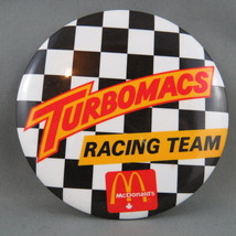 1980s Mc Donald's Staff Pin - - Turbomacs - Little Race Car Toys - Race Team !! - $15.00