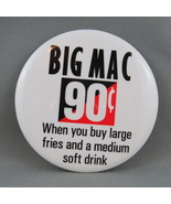 1980s Mc Donald&#39;s Staff Pin -- 90 cent Big Mac Promo Pin - Wow what a De... - $20.37 CAD