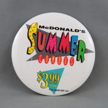 1980s Mc Donald&#39;s Staff Pin - - Summer Combo Specials - Cool Retro Graph... - £11.79 GBP