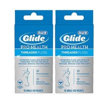 Oral-B Glide Pro-Health Threader Floss 30 Count, 2 Pack (60 Count Total) - £18.30 GBP