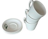 GREEN FIELD by Homer Laughlin ~ Three (3) Cups &amp; Saucers ~ Restaurant Wa... - $65.45