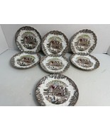 7pc Lot Heritage Hall Colonial Overhang Saucer Plates  6”dia Vintage - €52,86 EUR