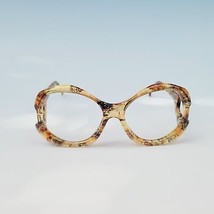 Vintage 80&#39;s Drop Arm Geminesse Glasses retro full patten brown  - $26.03