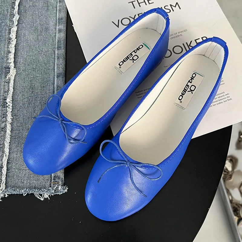 2024 Green Summer Women Flat Loafer Shoes Fashion Shallow Candy Color Ballet Rou - £148.83 GBP