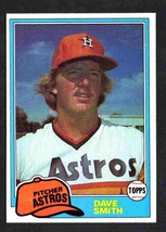 Houston Astros Dave Smith RC Rookie Card 1981 Topps Baseball Card #534 nr mt ! - £0.59 GBP