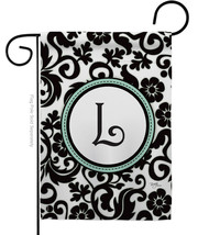 Damask L Initial Garden Flag Simply Beauty 13 X18.5 Double-Sided House Banner - $19.97