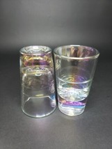 2 Tequila Shot Glass Iridescent Rainbow - £15.46 GBP