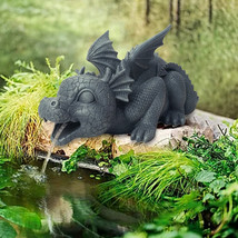 Creative Dinosaur Statue Cute Animals Resin Crafts Fountain Ornament For... - $77.99