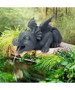 Creative Dinosaur Statue Cute Animals Resin Crafts Fountain Ornament For... - $106.66 CAD