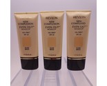 LOT OF 3 Revlon New Complexion Even Out Makeup Foundation Oil-Free NUDE ... - $14.84