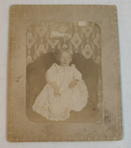 Vintage Cabinet Card Young Boy in White Gown. - £14.20 GBP