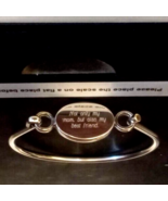 Sterling Silver Engraved Bangle Bracelet Not only my mom but also my bes... - $81.36 CAD