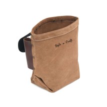 Style n Craft 88515 - Bolt Bag in Heavy Duty Dark Tan Suede Leather - $40.99