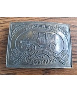 1980&#39;s Henry Ford Detroit Ford Model-T Bronze Belt Buckle Indiana Metal ... - $16.82