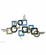 Wall Sculpture-Open Square-circle design-Wall Hangings-Cobalt blue, blac... - $479.67 CAD