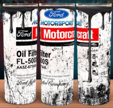Ford Motorcraft FL-500S Oil Filter Distressed Cup Mug Tumbler 20oz - £16.02 GBP