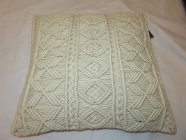 Ralph Lauren Meadow Cecily Macrame Sand Deco Pillow NWT $285 - £96.34 GBP