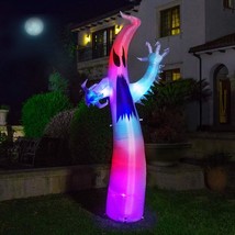 12FT Halloween Inflatable Yard Decor Giant Color Changing Ghost Outdoor Blow Up  - £74.27 GBP