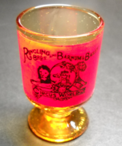 Ringling Bros Barnum and Bailey Circus Big Top Shot Glass Amber and Reds - £6.36 GBP