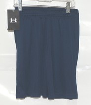 Under Armour Navy Blue Gray Boys Youth Small Loose Fit Shorts image 2