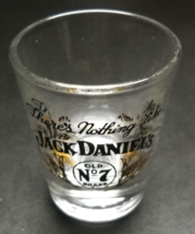 Jack Daniels Shot Glass Black Gold Clear Glass Theres Nothing Like Jack Daniels - £6.38 GBP