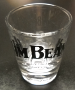 Jim Beam Shot Glass The World&#39;s Finest Bourbon Since 1795 Black Print on... - £5.58 GBP