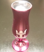 Royal Caribbean Shot Glass Refective Pink and White Loving Cup Stemmed Style - $7.99