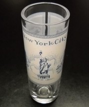 New York City Shot Glass Tall Style Wrap in Blues RCA Building City Merchandise - $8.99
