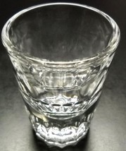 Federal Shot Glass Bright Clear Heavy Glass F in Shield Marking Fourteen Flutes - £6.38 GBP