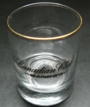 Canadian Club Candle Holder Double Shot Glass Gold Print and Rim Be A Pa... - $8.99