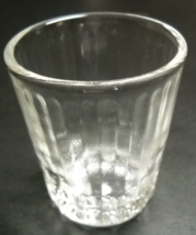 Clear Shot Glass Twelve Flutes Along Base on Clear Glass with Federal Markings - $7.99