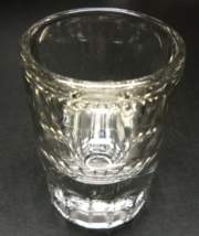 Shot Glass Heavy Industrial Clear Glass with Interlocking Circles 13 Fluted Base - £6.38 GBP