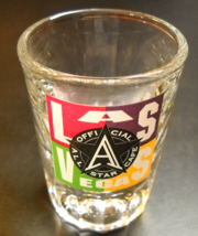Las Vegas Official All Star Cafe Fluted Shot Glass Clear Red Green Gold More - £6.38 GBP