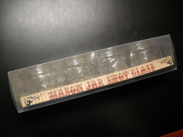 Barbuzzo Mason Jar Shot Glasses Set fof Four Miniature Mason Jars Boxed ... - $10.99