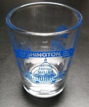 Washington DC Shot Glass Landmarks in Blue Print The White House Supreme Court - £5.46 GBP