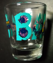Bahamas Shot Glass Bright Blue Name Island Icons Incorpated Into Name on Clear - £5.67 GBP