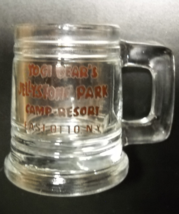 Yogi Bear&#39;s Jellystone Park Shot Glass Mini Mug Double Brown on Clear East Otto - £6.42 GBP